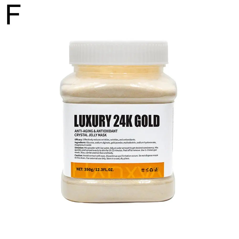 Luxury 24K Gold crystal jelly mask jar on a white background