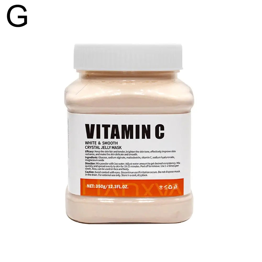 Jar of Vitamin C crystal jelly mask on a white background